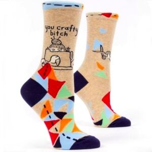 Blue Q You Crafty B!th Socks NWT
